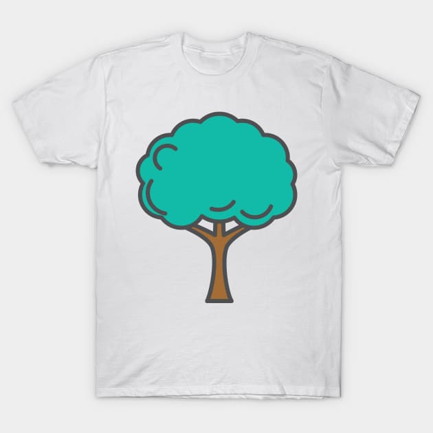 Cartoon Tree Environment Icon T-Shirt by SWON Design